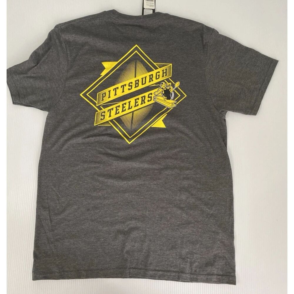 Majestic Pittsburgh Steelers Black T-Shirt Men's Size Medium - Picture 4 of 11